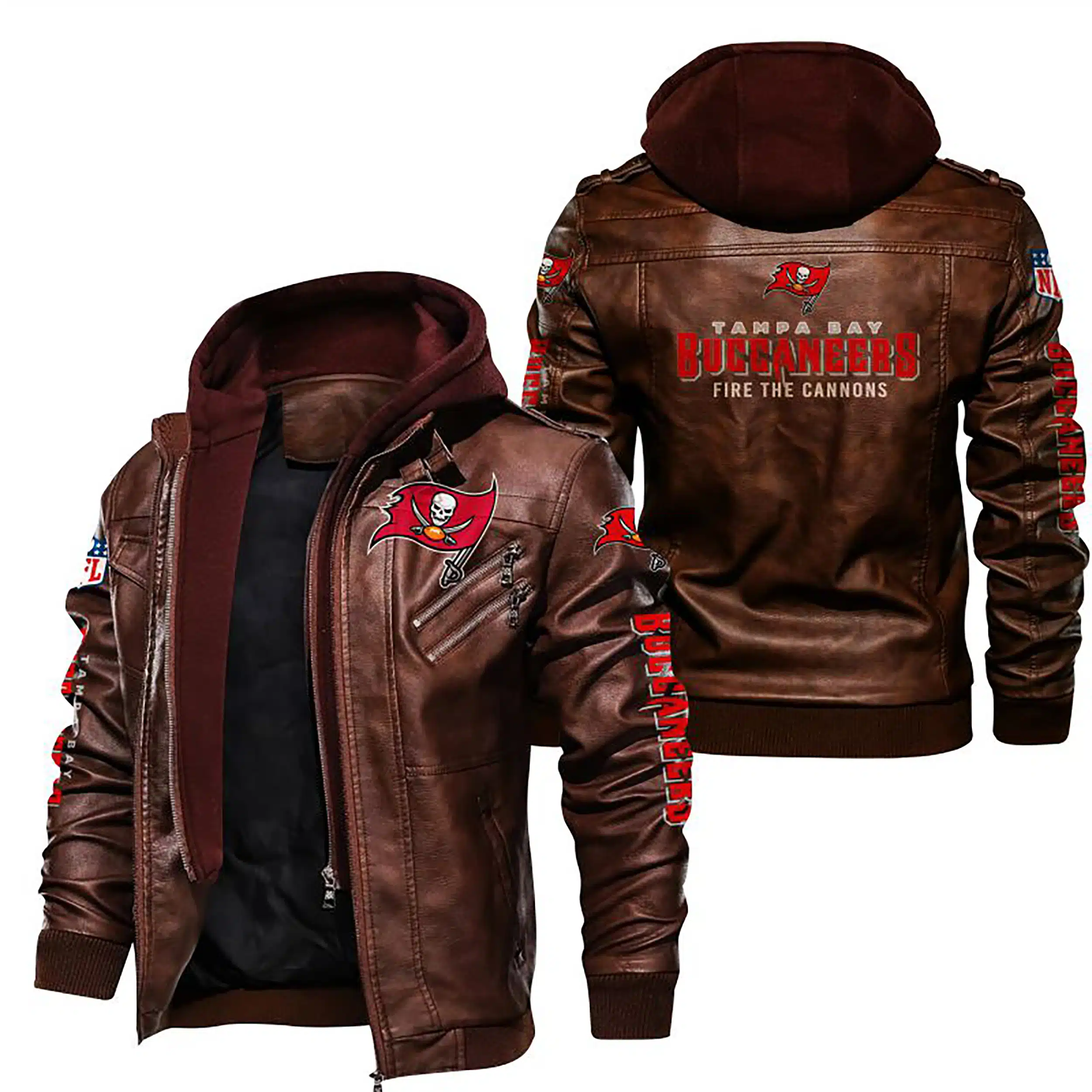 Tampa Bay Buccaneers Leather Jacket JE41 - Image 2