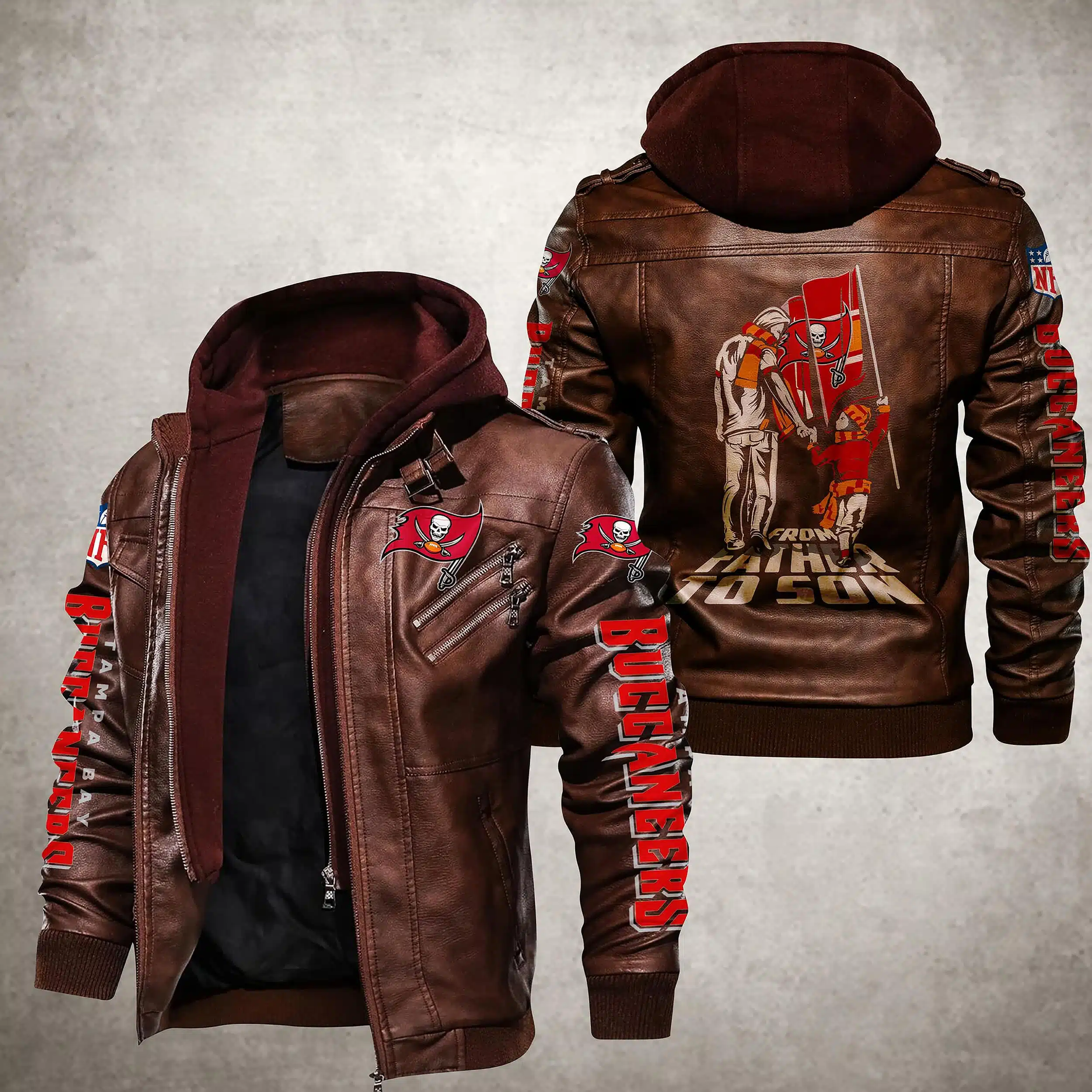 Tampa Bay Buccaneers Leather Jacket EJ57 - Image 2