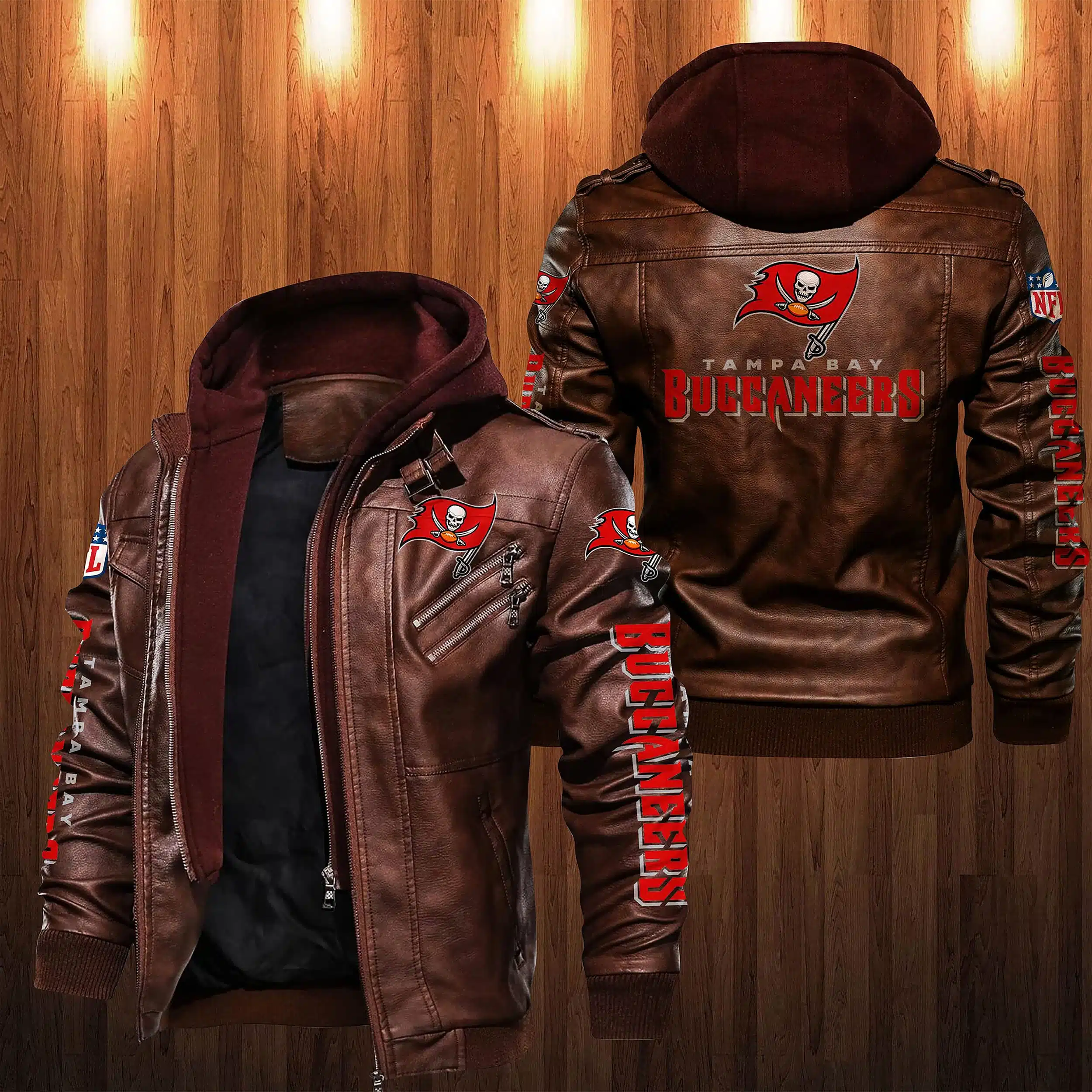 Tampa Bay Buccaneers Leather Jacket UE37 - Image 2