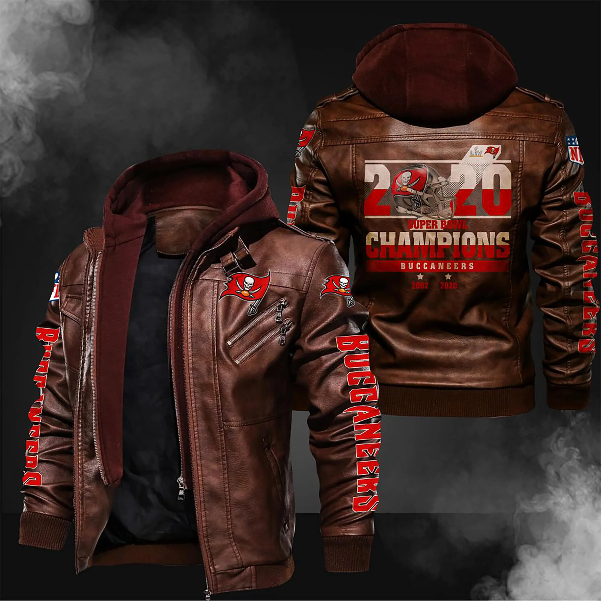 Tampa Bay Buccaneers Leather Jacket LT87 - Image 2
