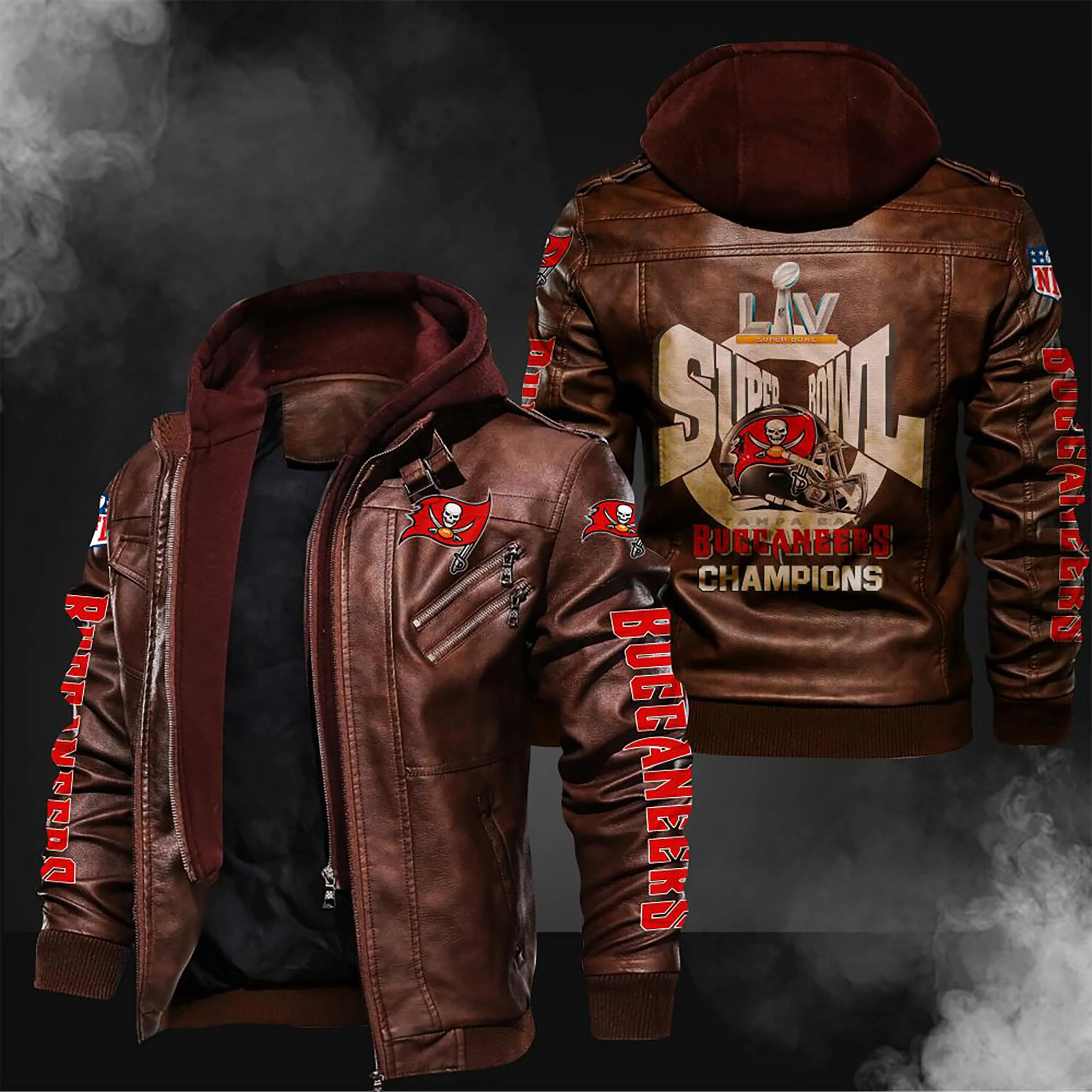 Tampa Bay Buccaneers Leather Jacket WE13 - Image 2