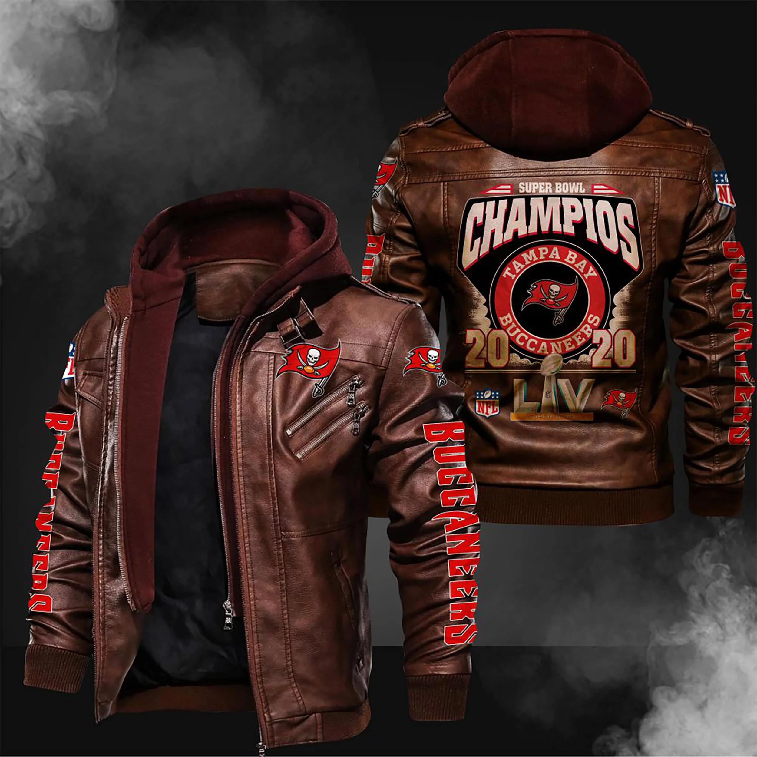 Tampa Bay Buccaneers Leather Jacket UD11 - Image 2
