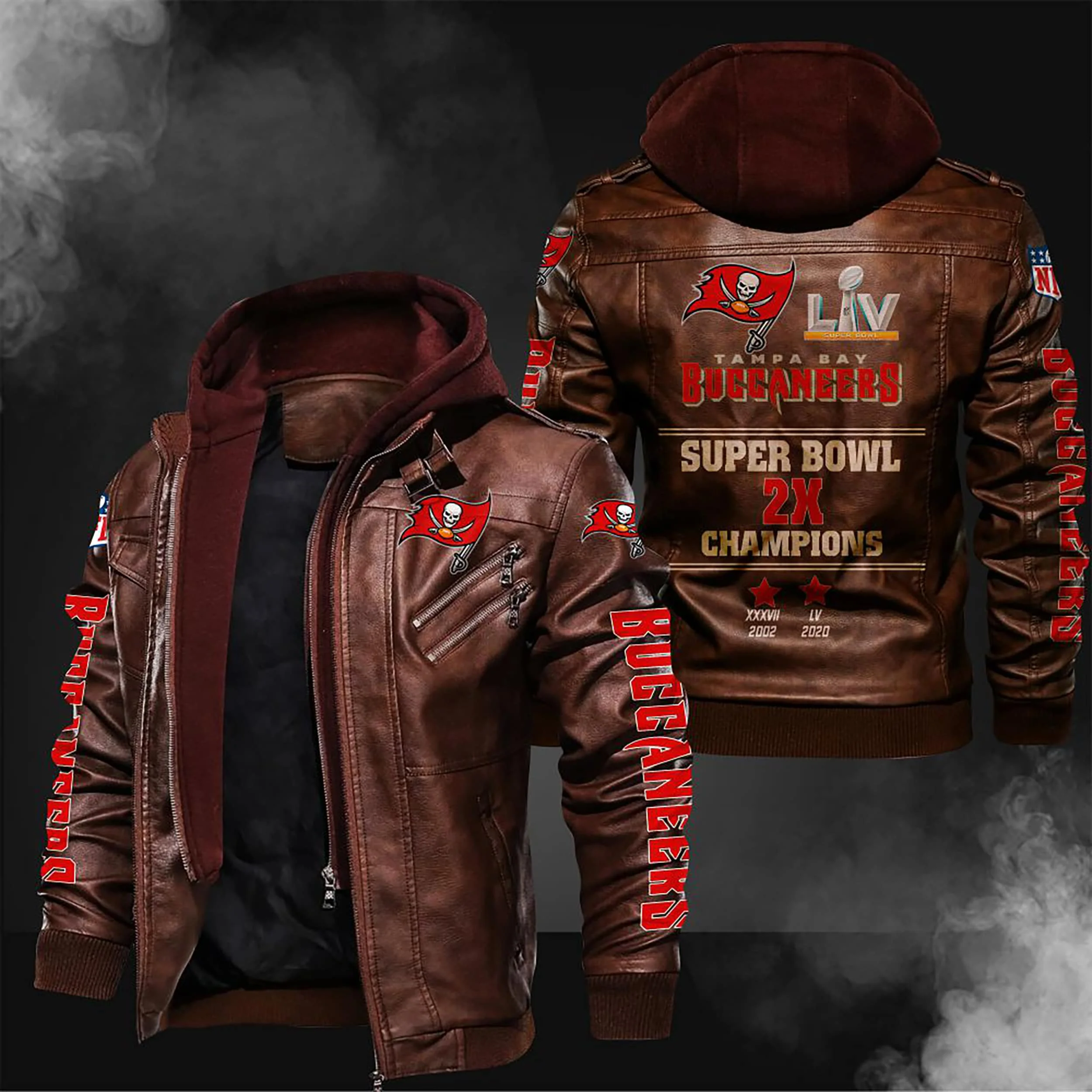 Tampa Bay Buccaneers Leather Jacket RP27 - Image 2