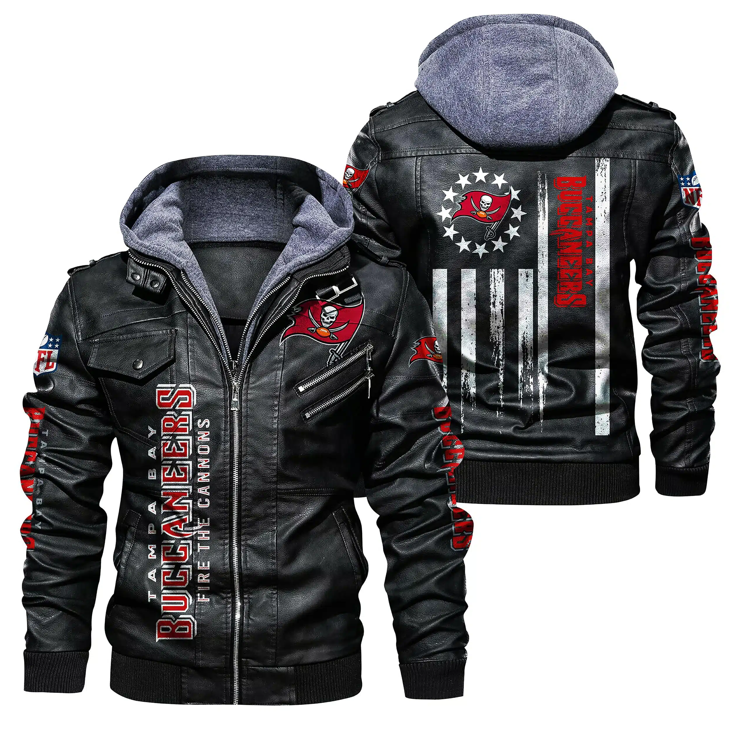Tampa Bay Buccaneers Leather Jacket KE79
