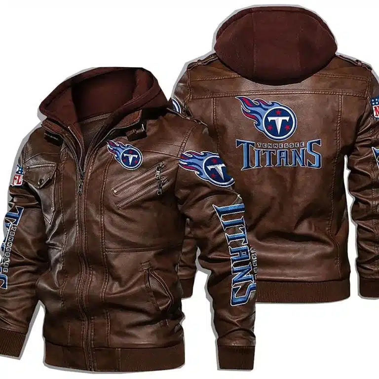 Tennessee Titans Leather Jacket MC86 - Image 2