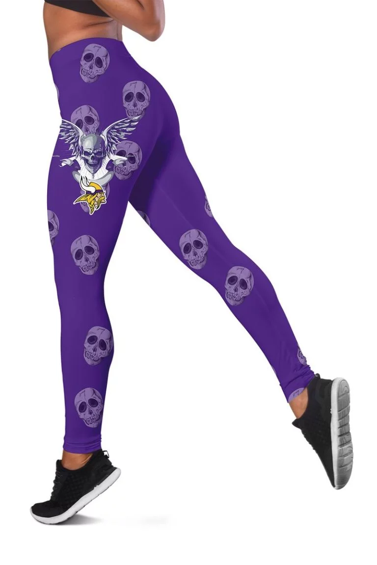 Minnesota Vikings Women's Hollow Out Tank Top + Legging YF98 - Image 3