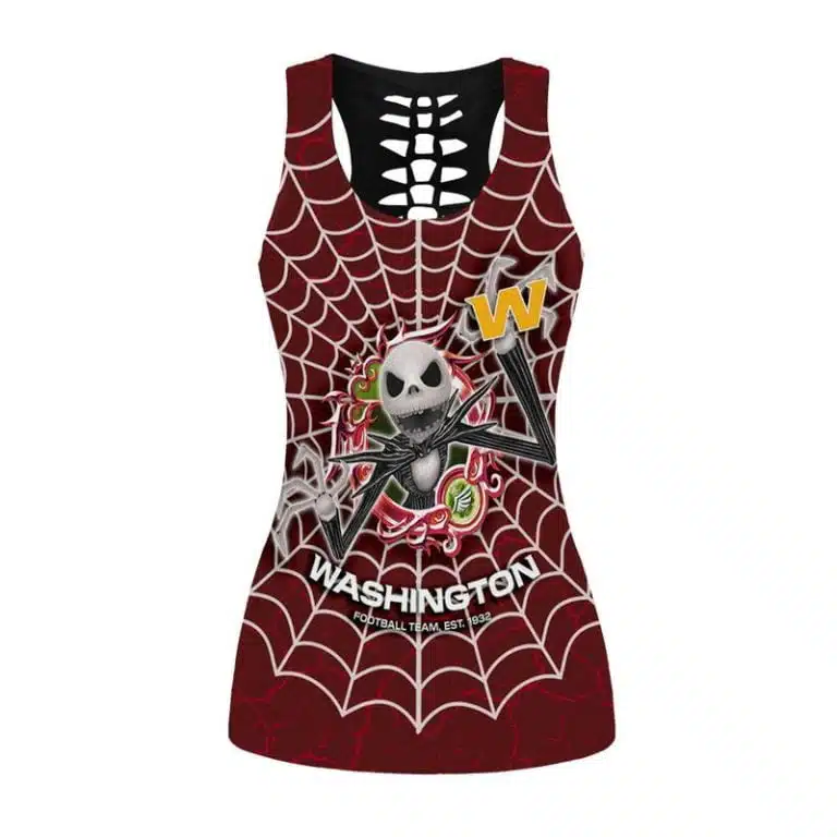 Washington Football Women's Hollow Out Tank Top + Legging NG56 - Image 2