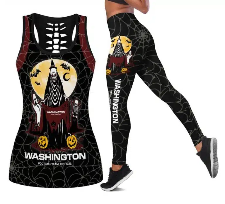 Washington Football Women's Hollow Out Tank Top + Legging YD71