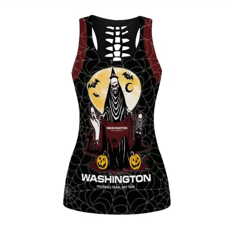 Washington Football Women's Hollow Out Tank Top + Legging YD71 - Image 2