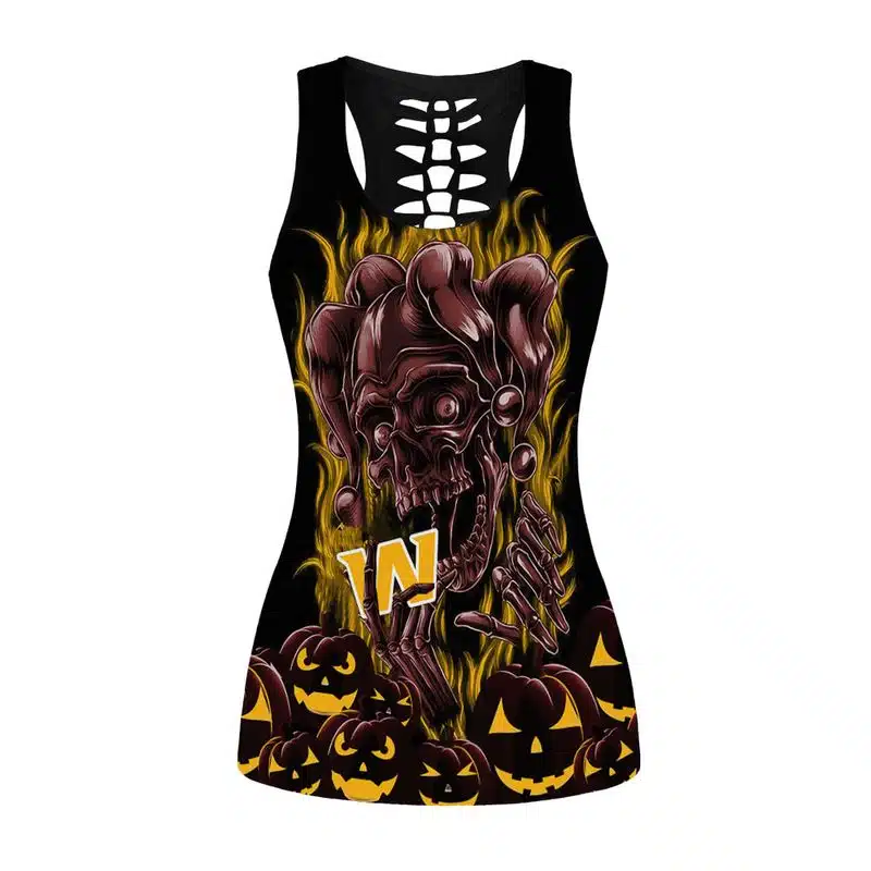 Washington Football Women's Hollow Out Tank Top + Legging EH34 - Image 2