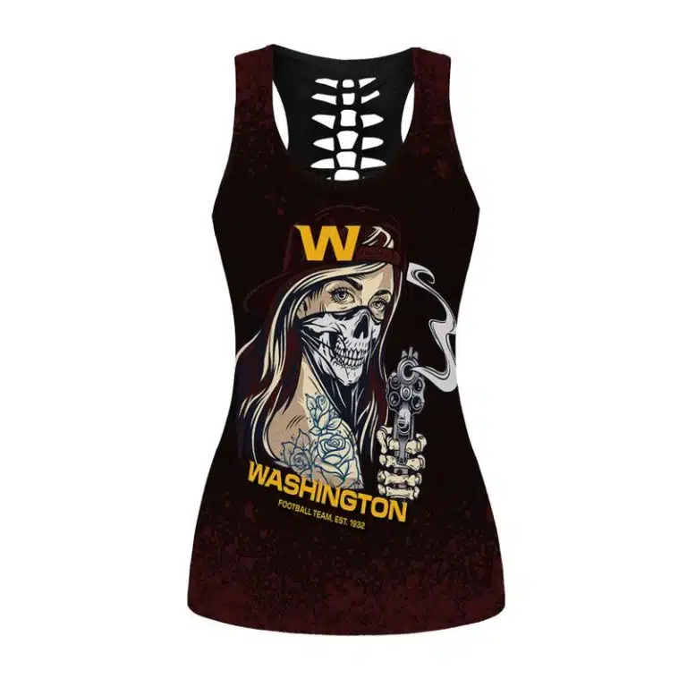 Washington Football Women's Hollow Out Tank Top + Legging NF66 - Image 2