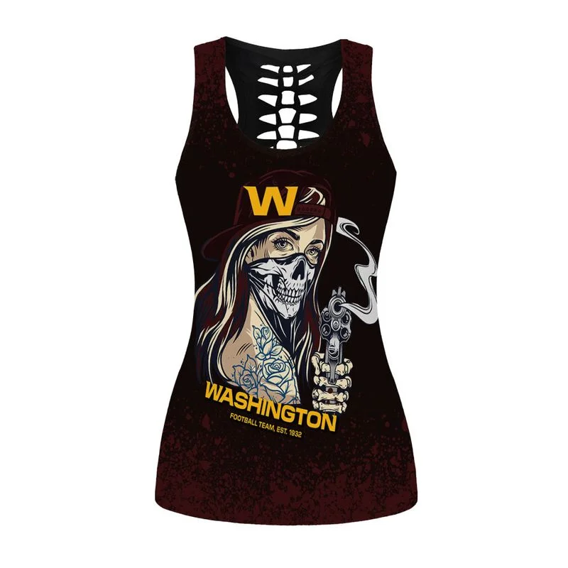 Washington Football Women's Hollow Out Tank Top + Legging NF66 - Image 2