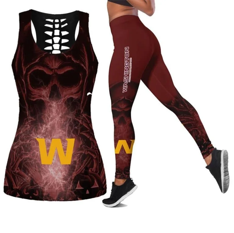 Washington Football Women's Hollow Out Tank Top + Legging EJ45