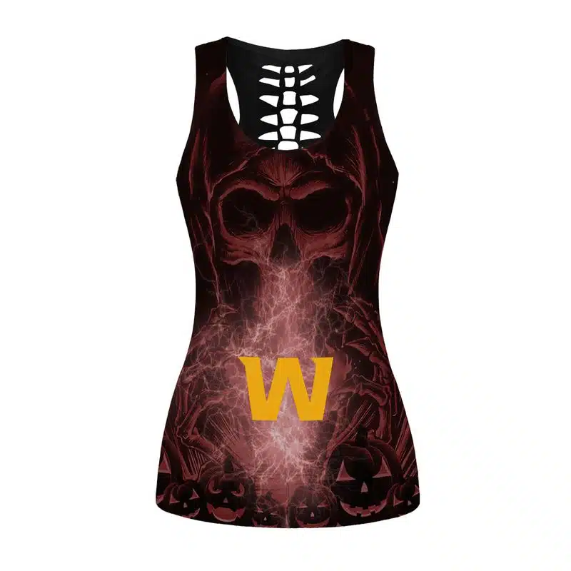 Washington Football Women's Hollow Out Tank Top + Legging EJ45 - Image 2