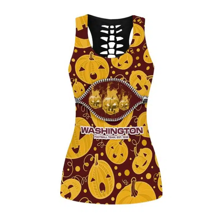 Washington Football Women's Hollow Out Tank Top + Legging ET57 - Image 2