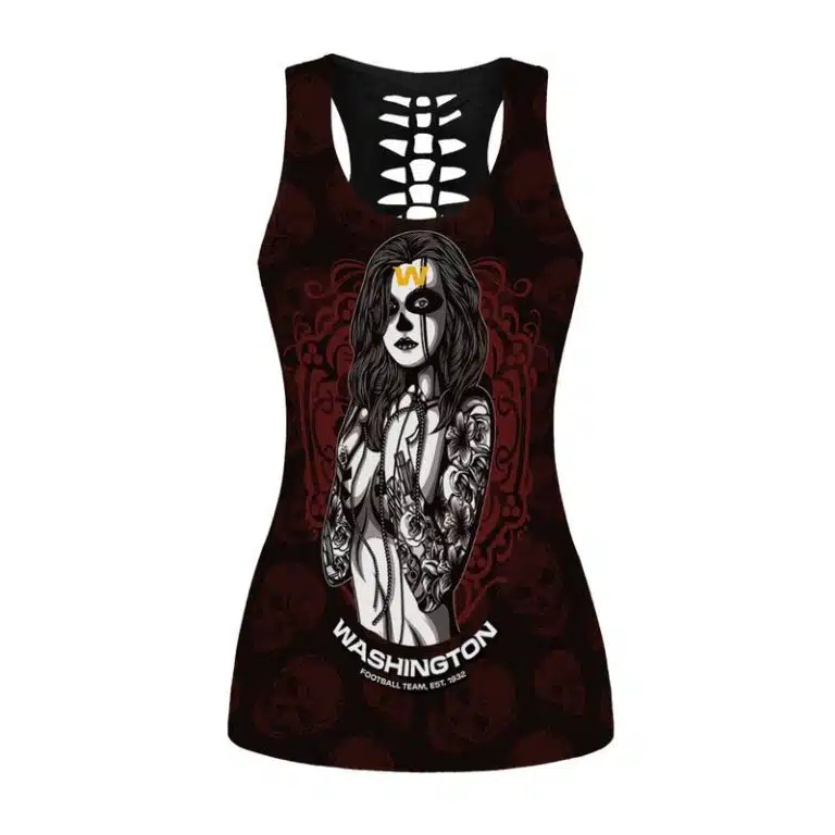 Washington Football Women's Hollow Out Tank Top + Legging LE23 - Image 2