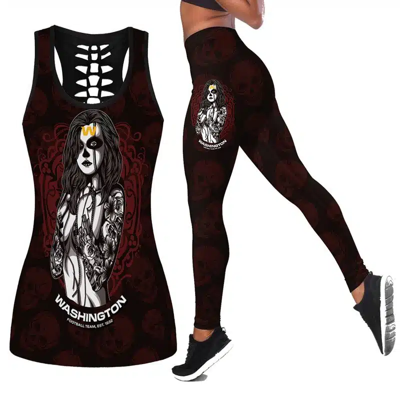 Washington Football Women's Hollow Out Tank Top + Legging LE23