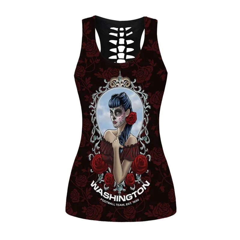 Washington Football Women's Hollow Out Tank Top + Legging TW11 - Image 2