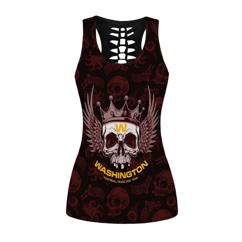 Washington Football Women's Hollow Out Tank Top + Legging QU13 - Image 2