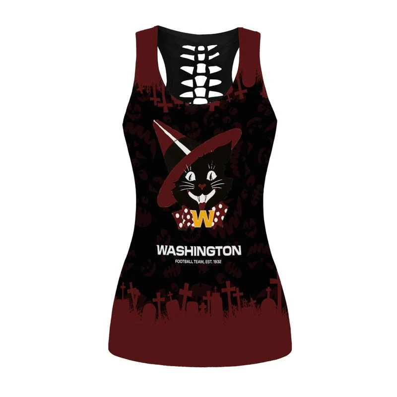 Washington Football Women's Hollow Out Tank Top + Legging EL76 - Image 2