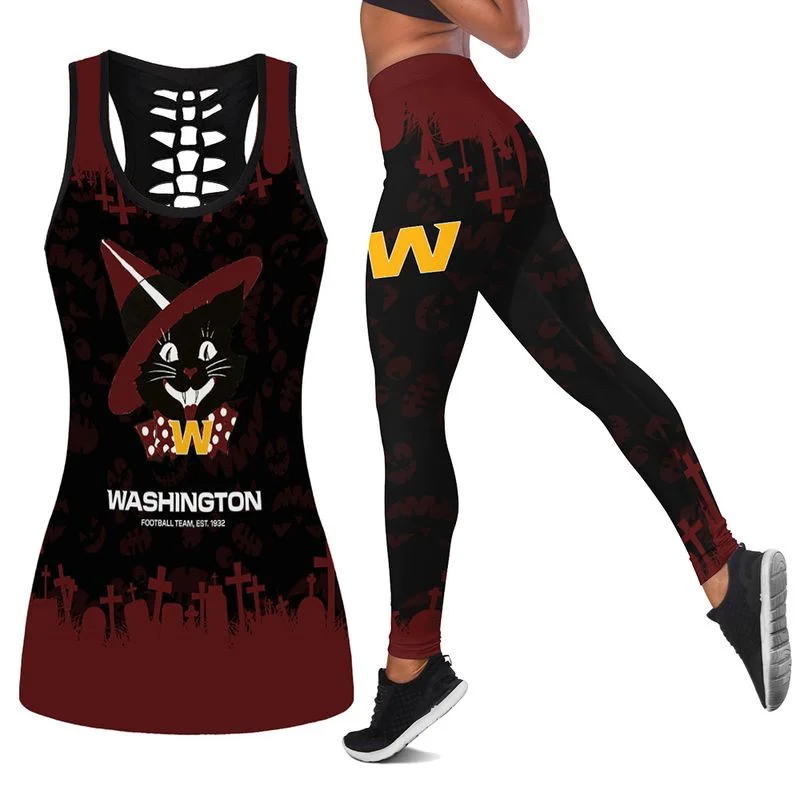 Washington Football Women's Hollow Out Tank Top + Legging EL76