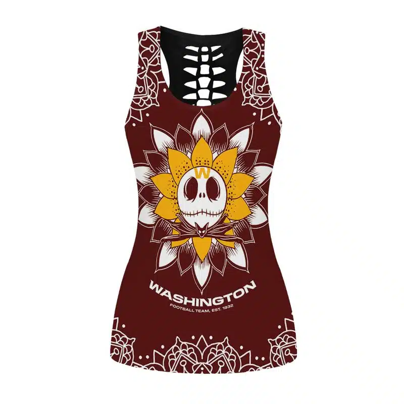 Washington Football Women's Hollow Out Tank Top + Legging LE76 - Image 2