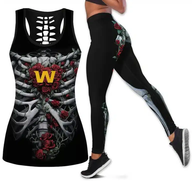 Washington Football Women's Hollow Out Tank Top + Legging EJ17