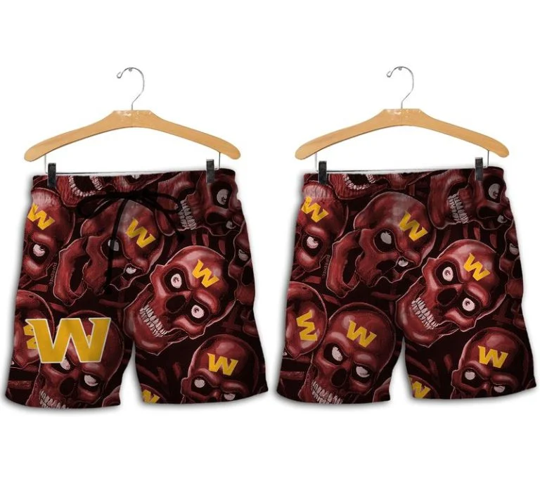 Combo Washington Football Button-Up Shirt & Men Shorts ID54 - Image 2