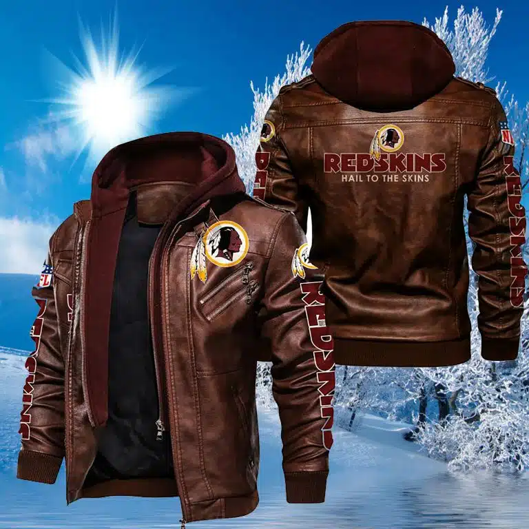 Washington Football Leather Jacket LE76