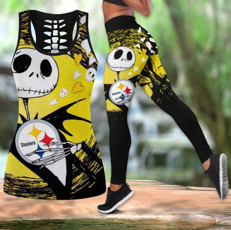 Pittsburgh Steelers Women's Hollow Out Tank Top + Legging WT13