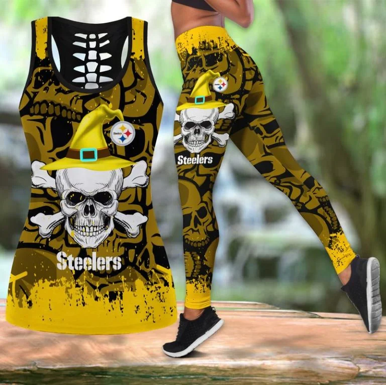 Pittsburgh Steelers Women's Hollow Out Tank Top + Legging RG28