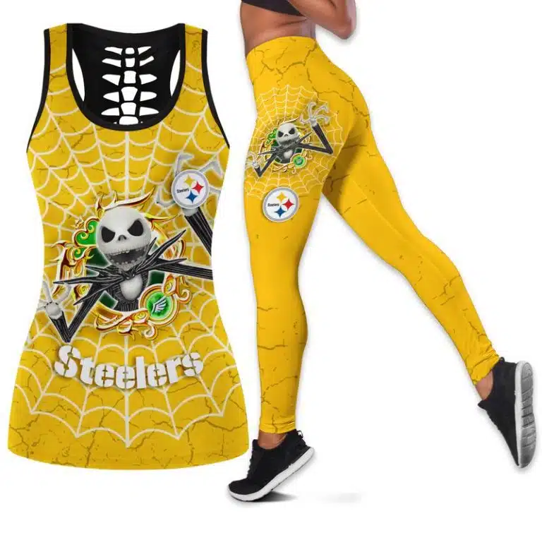 Pittsburgh Steelers Women's Hollow Out Tank Top + Legging HR34