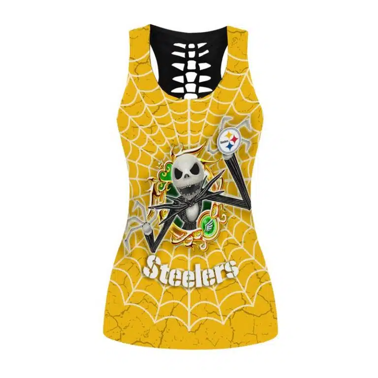 Pittsburgh Steelers Women's Hollow Out Tank Top + Legging HR34 - Image 2