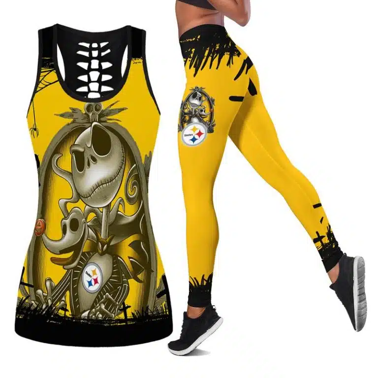 Pittsburgh Steelers Women's Hollow Out Tank Top + Legging GD21