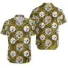 Combo Pittsburgh Steelers Button-Up Shirt & Men Shorts RH37