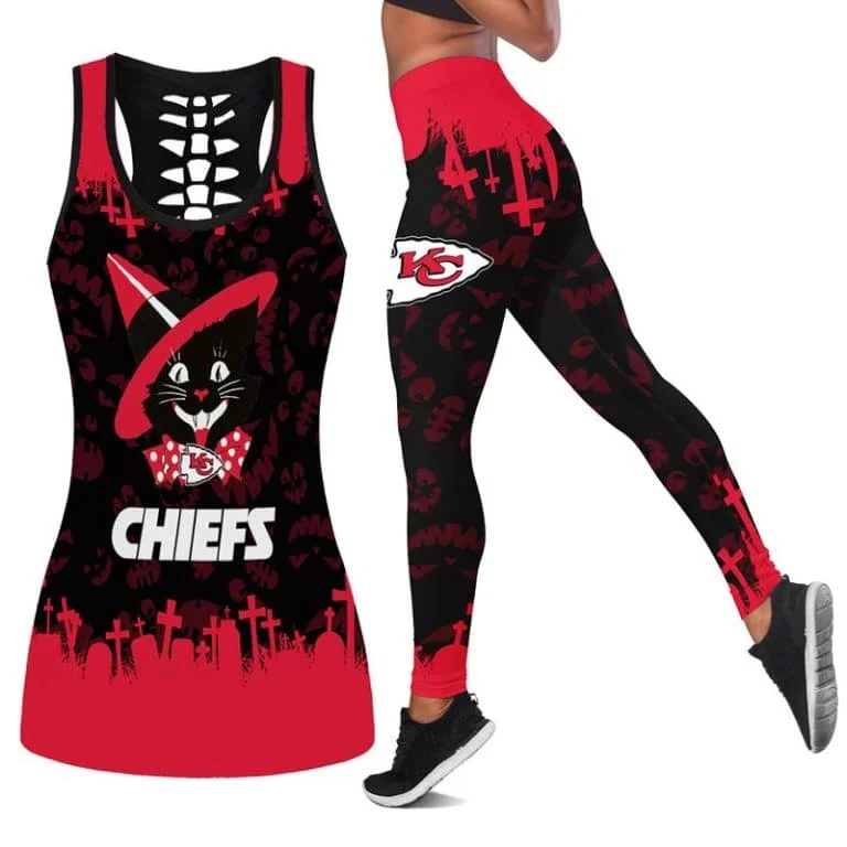 Kansas City Chiefs Women's Hollow Out Tank Top + Legging LT24
