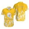 Combo Pittsburgh Steelers Button-Up Shirt & Men Shorts HR93