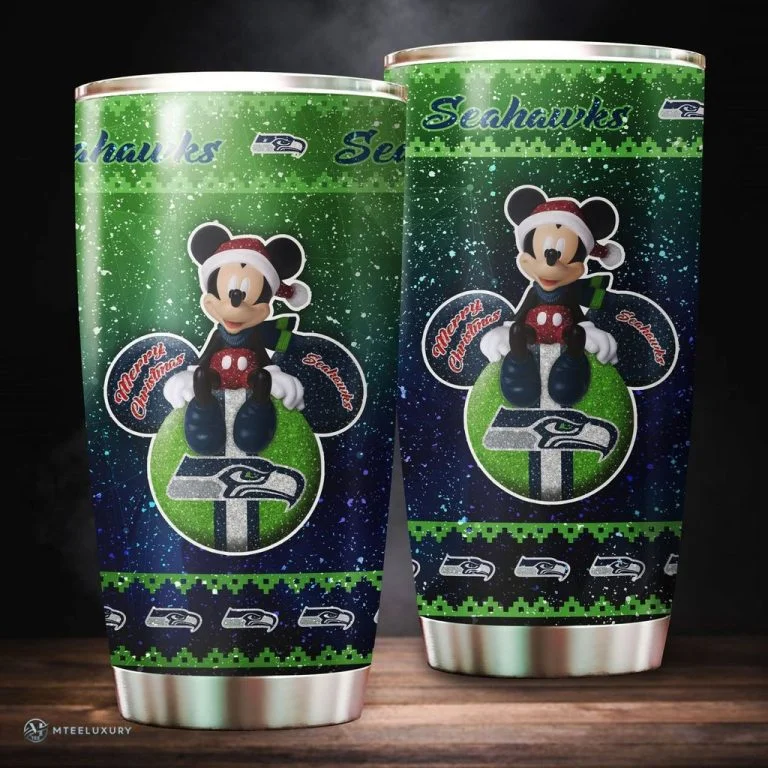 Seattle Seahawks Christmas Tumbler Cup
