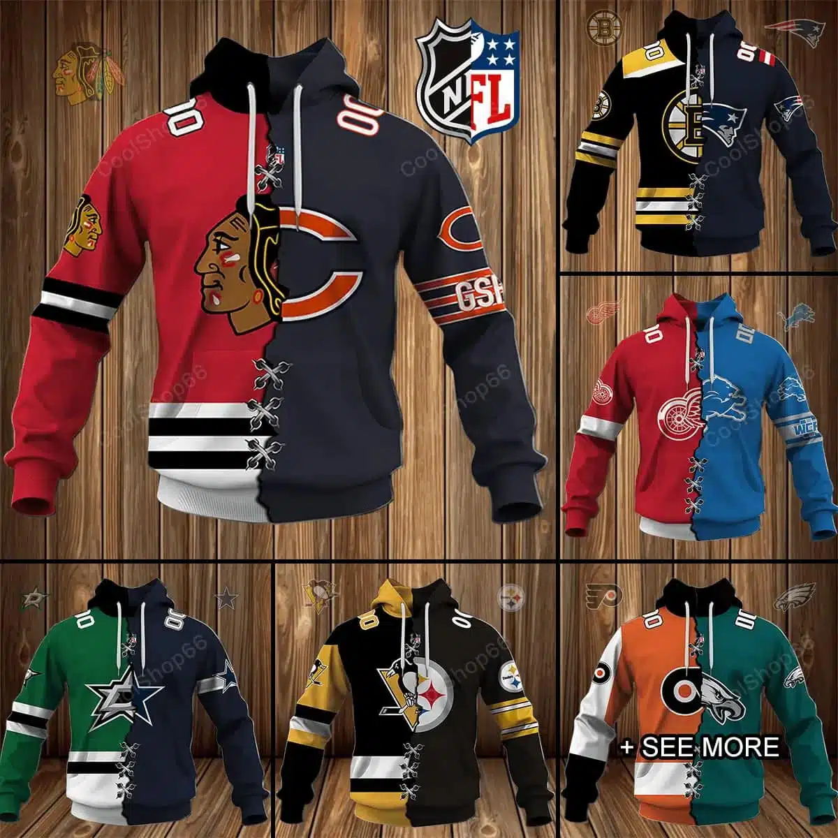 NHL x NFL, Select Any 2 Teams to Mix and Match!