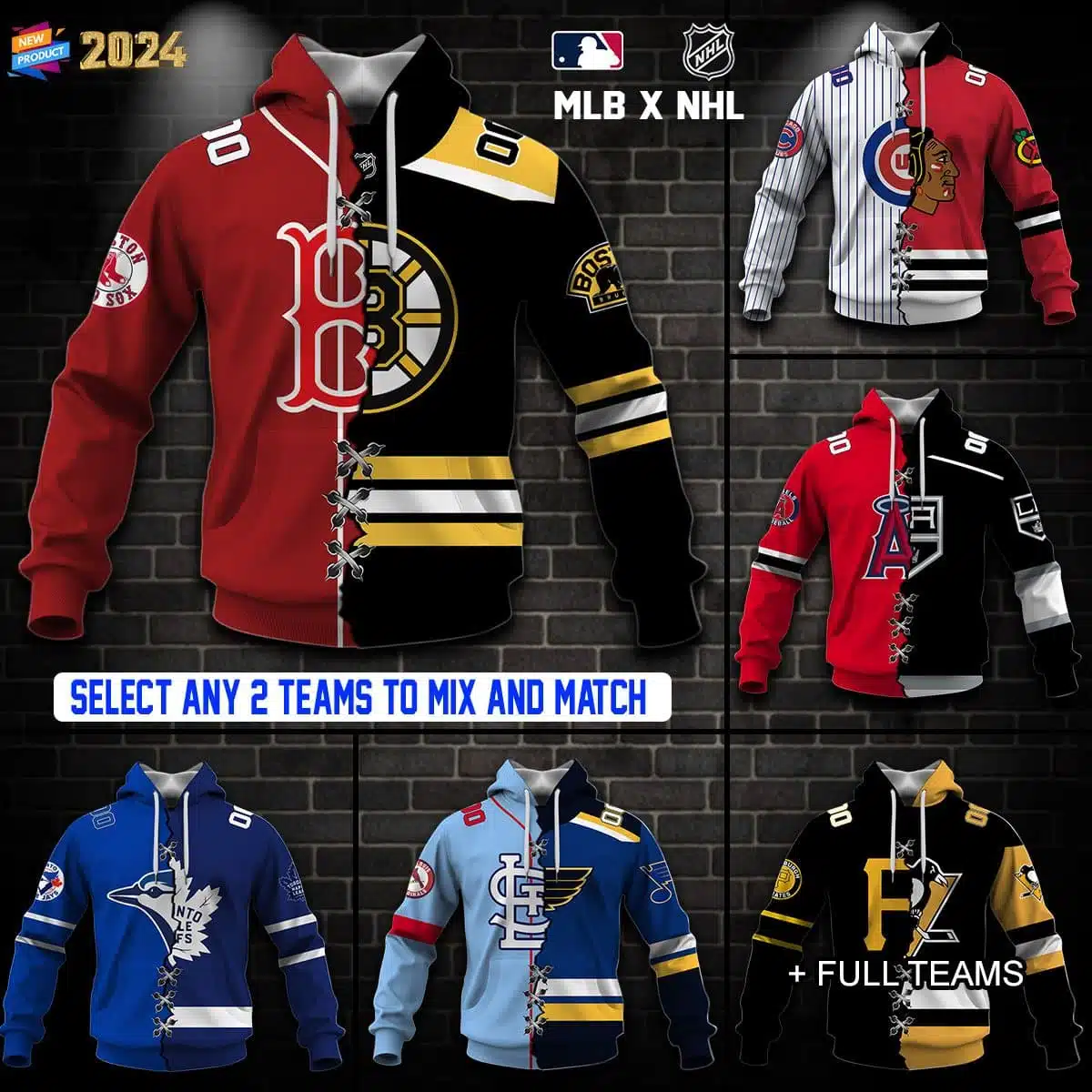 MLB X NHL Special Design Collection | Select Any 2 Teams To Mix And Match