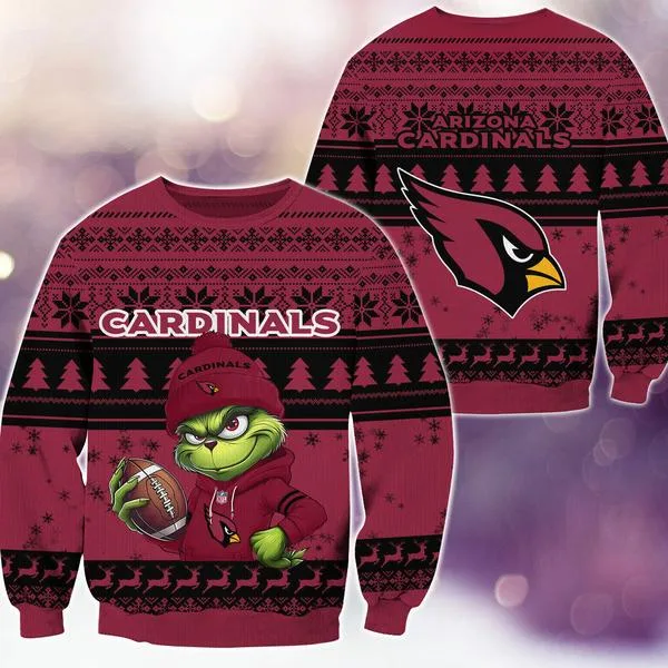 Arizona Cardinals Christmas The Grinch Knitted Sweater