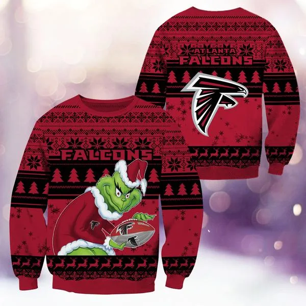 Atlanta Falcons Christmas Grinch Knitted Sweater