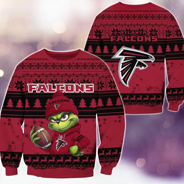 Atlanta Falcons Christmas The Grinch Knitted Sweater