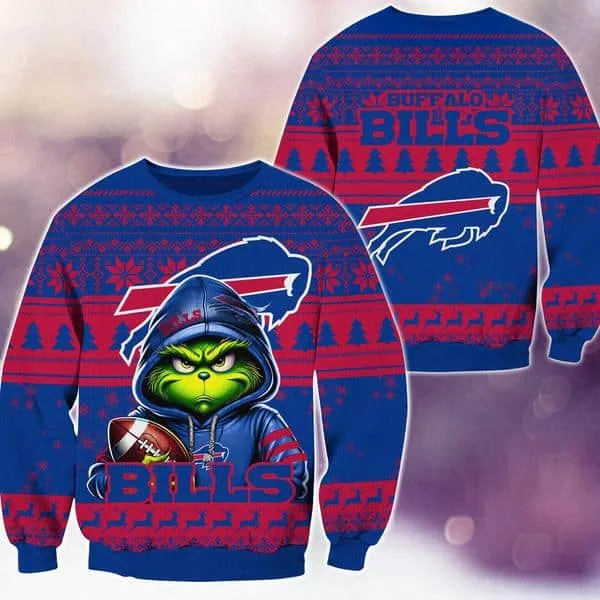 Buffalo Bills Christmas Grinch M2 Knitted Sweater