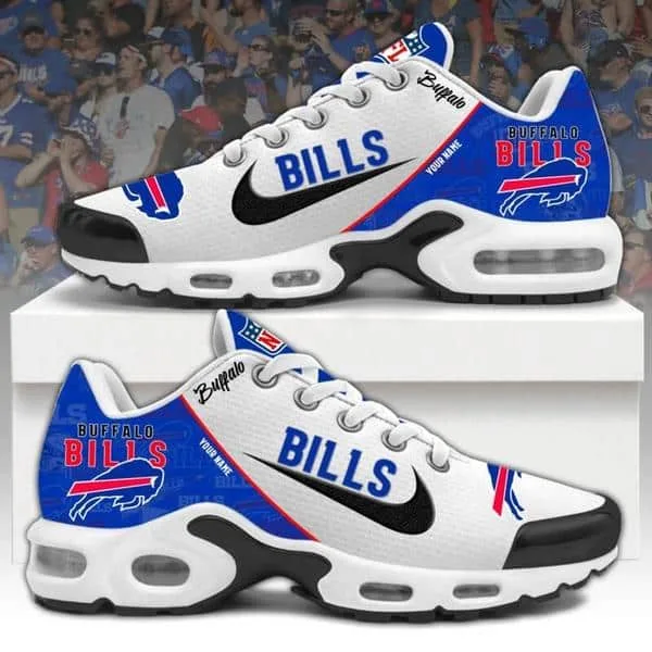 Buffalo Bills  NFL Pattern Swoosh Custom Name Air Cushion Sport Shoes