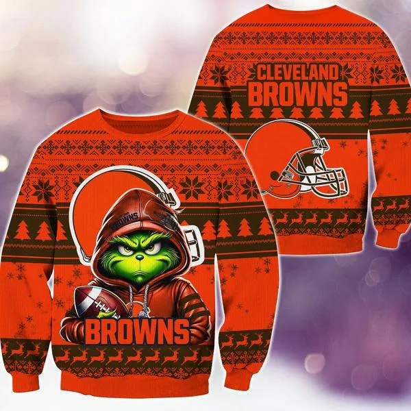 Cleveland Browns Christmas Grinch M2 Knitted Sweater