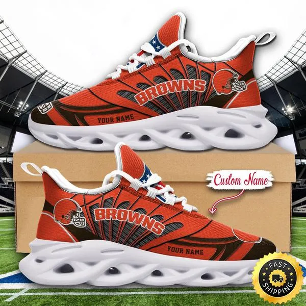 Cleveland Browns Custom Name Max Soul Shoes