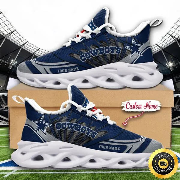 Dallas Cowboys Custom Name Max Soul Shoes