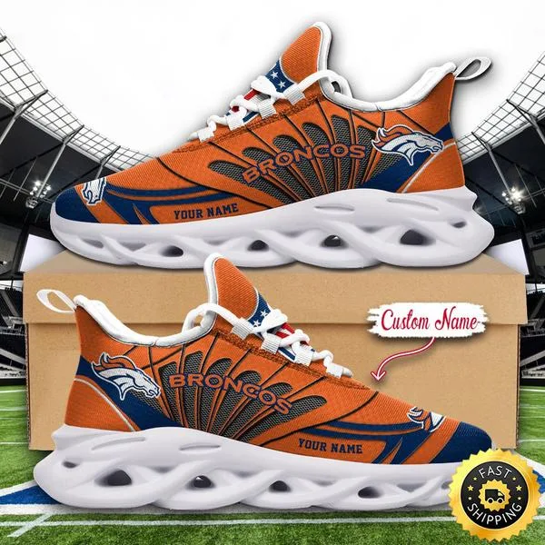 Denver Broncos Custom Name Max Soul Shoes