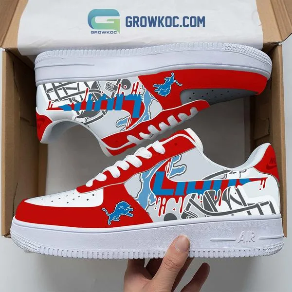 Detroit Lions  Team Logo Fan Air Force 1 Shoes